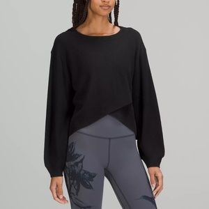 Lululemon Reversible Crossover Sweater, Black, Size 8